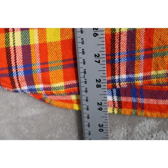 Rocawear Shirt Mens 2XL Red Blue Yellow Plaid Flannel Button Up Streetwear - Picture 5 of 6